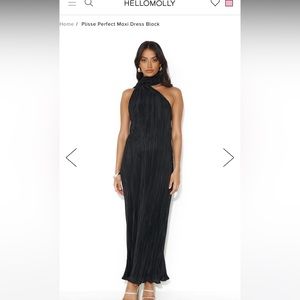 HELLO MOLLY black dress - plisse perfect maxi